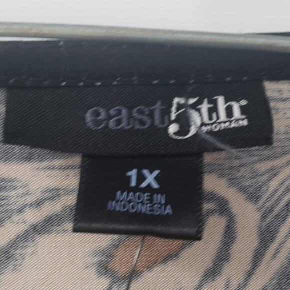 EAST 5TH Peacock Feather Print Top Womens Size 1x *NWT - Picture 3 of 5